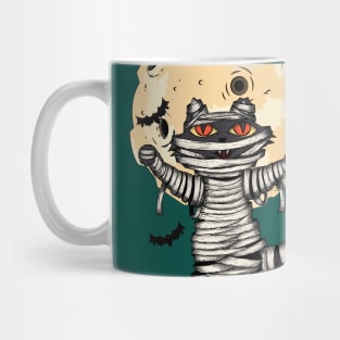 Cat Mummy in Halloween Mug